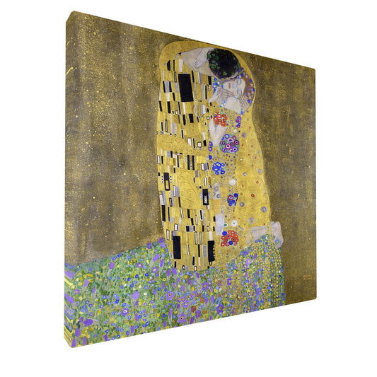 Gustav Klimt - The Kiss fine art Giclée canvas print, gallery wrapped and ready to hang