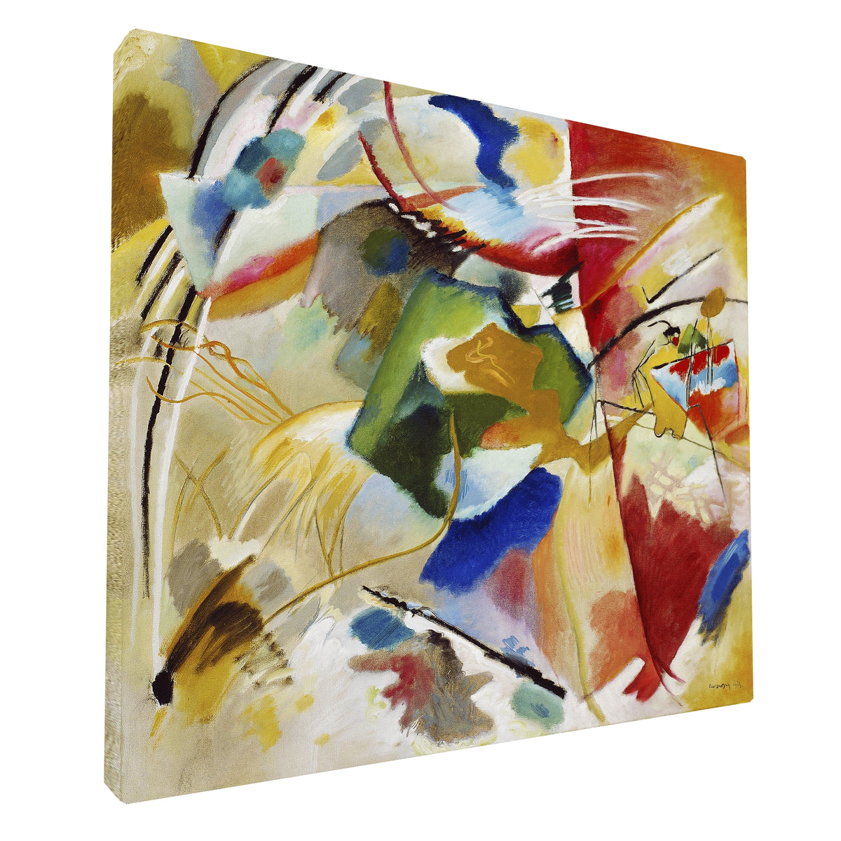 Wassily Kandinsky - Painting with Green Center fine art Giclée canvas print, gallery wrapped and ready to hang