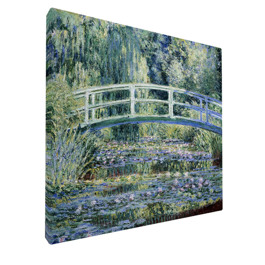Claude Monet - Water Lilies and Japanese Bridge fine art Giclée canvas print, gallery wrapped and ready to hang