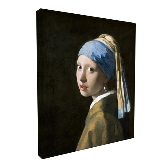 Jan Vermeer - Girl with a Pearl Earring fine art Giclée canvas print, gallery wrapped and ready to hang