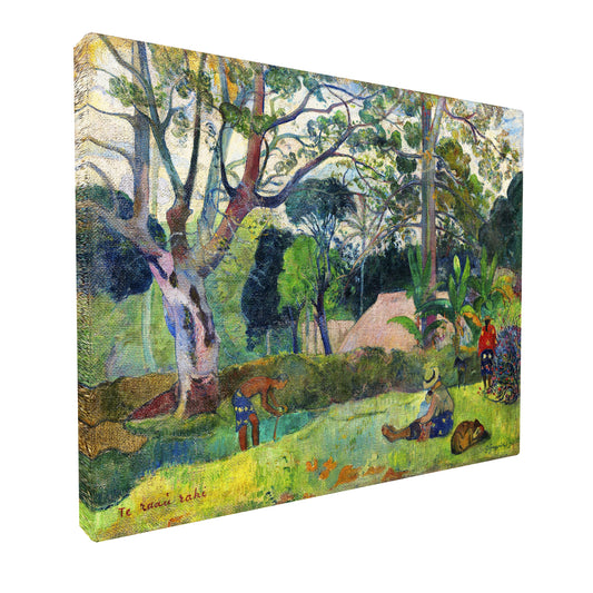 Paul Gauguin - The Big Tree Te raau rahi fine art Giclée canvas print, gallery wrapped and ready to hang