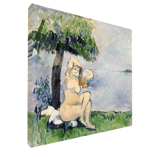 Paul Cézanne - Bather at the Seashore fine art Giclée canvas print, gallery wrapped and ready to hang