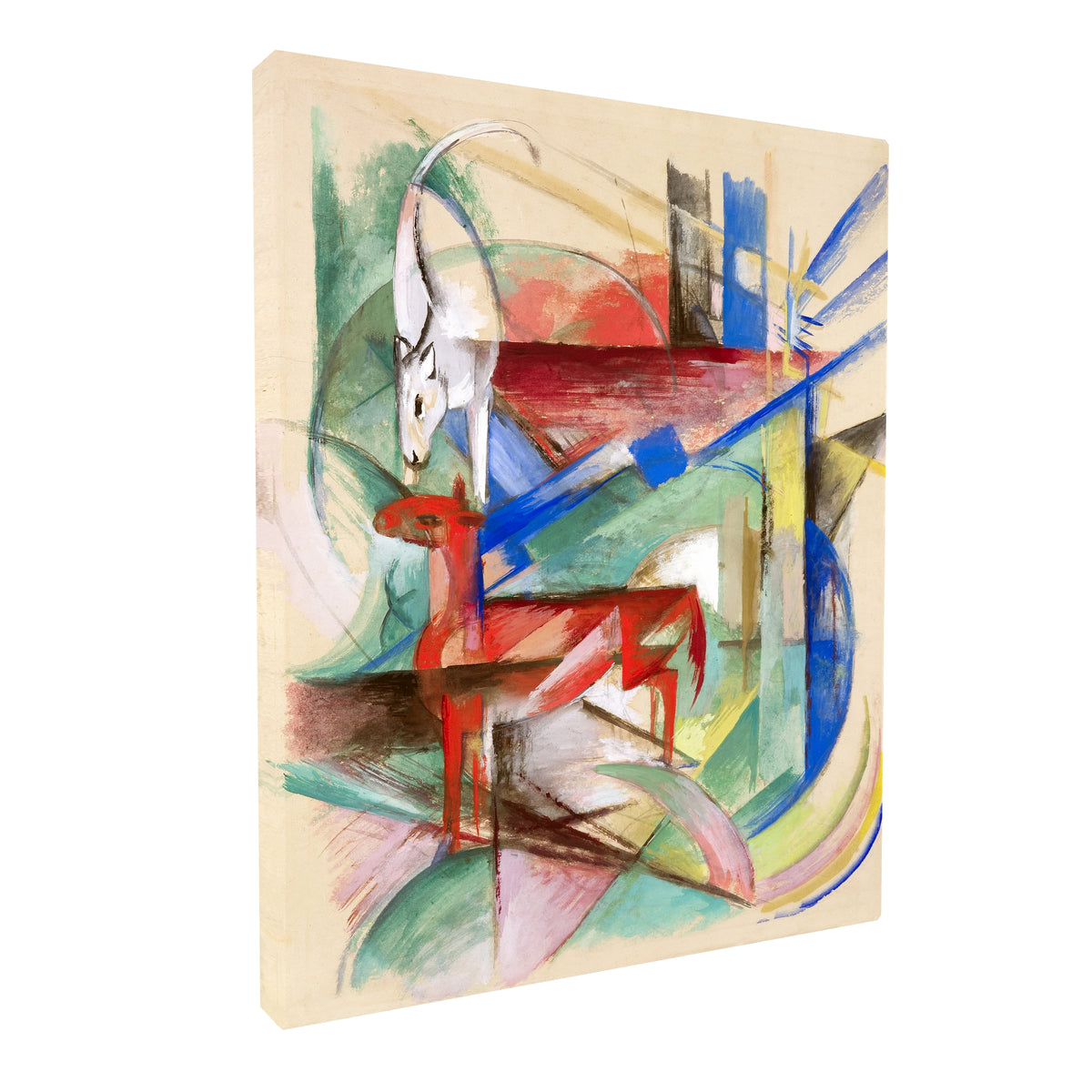 Franz Marc - Landscape with Animals fine art Giclée canvas print, gallery wrapped and ready to hang