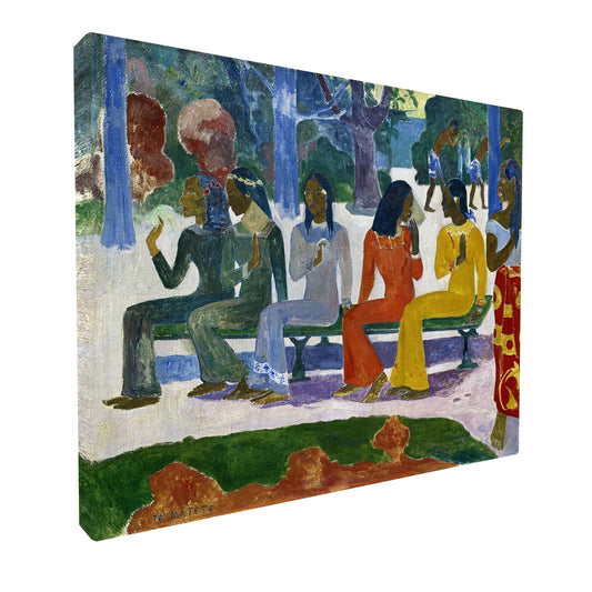 Paul Gauguin - We Shall Not Go to the Market fine art Giclée canvas print, gallery wrapped and ready to hang