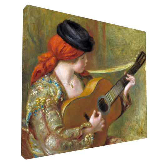Pierre-Auguste Renoir - Spanish Woman with Guitar fine art Giclée canvas print, gallery wrapped and ready to hang