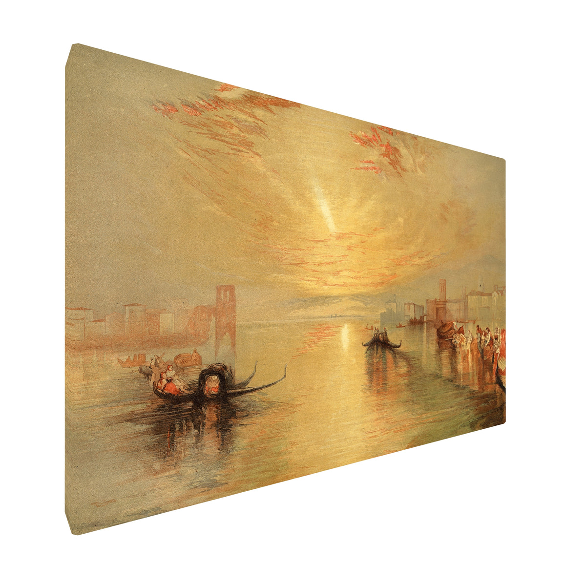 William Turner - Approach to Venice fine art Giclée canvas print, gallery wrapped and ready to hang
