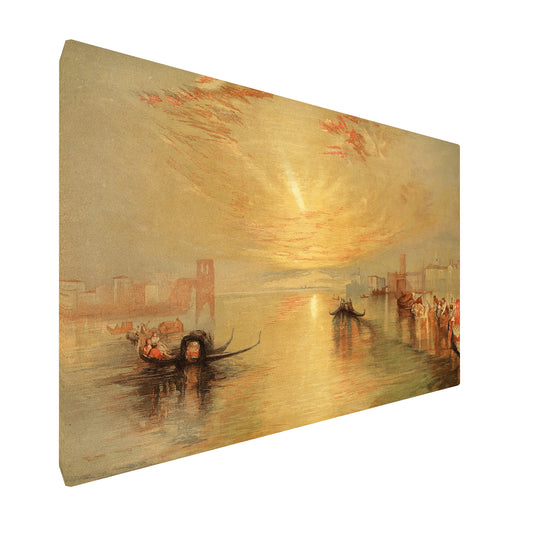 William Turner - Approach to Venice fine art Giclée canvas print, gallery wrapped and ready to hang