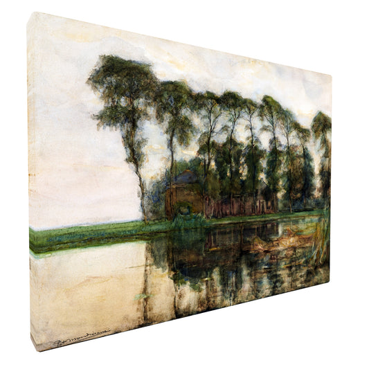 Piet Mondrian - Farm Along the Water fine art Giclée canvas print, gallery wrapped and ready to hang