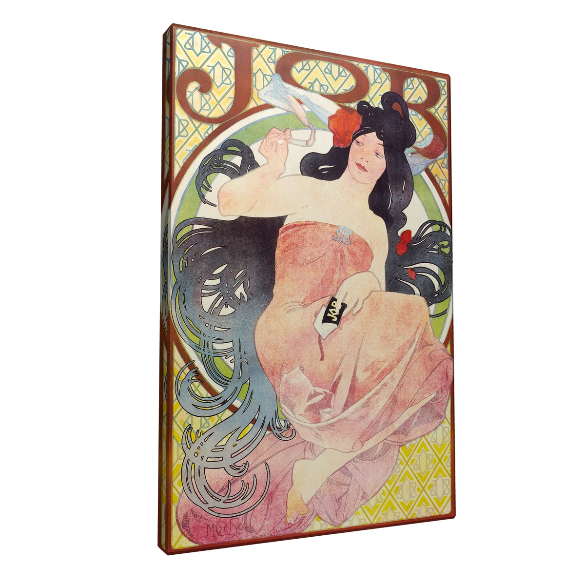 Alphonse Mucha - – Job Cigarettes Poster fine art Giclée canvas print, gallery wrapped and ready to hang