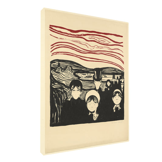 Edvard Munch - Anxiety 1896 fine art Giclée canvas print, gallery wrapped and ready to hang