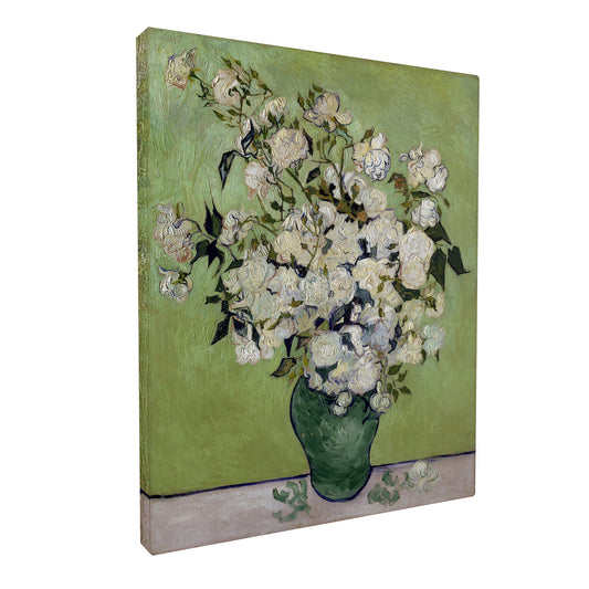 Vincent van Gogh - White Roses fine art Giclée canvas print, gallery wrapped and ready to hang