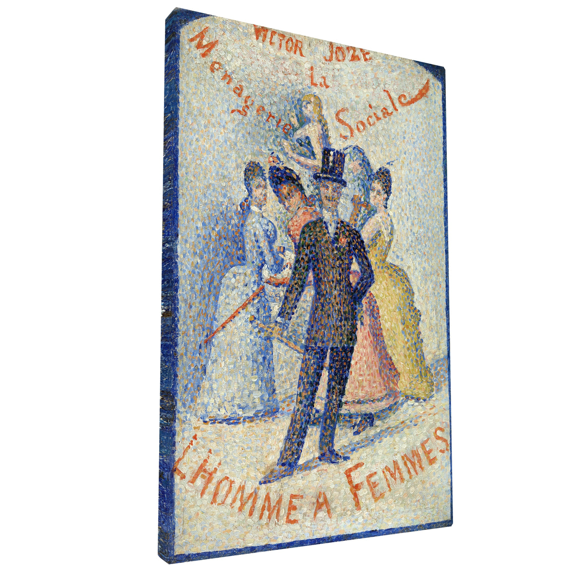 Georges Seurat - L'Homme à femmes fine art Giclée canvas print, gallery wrapped and ready to hang