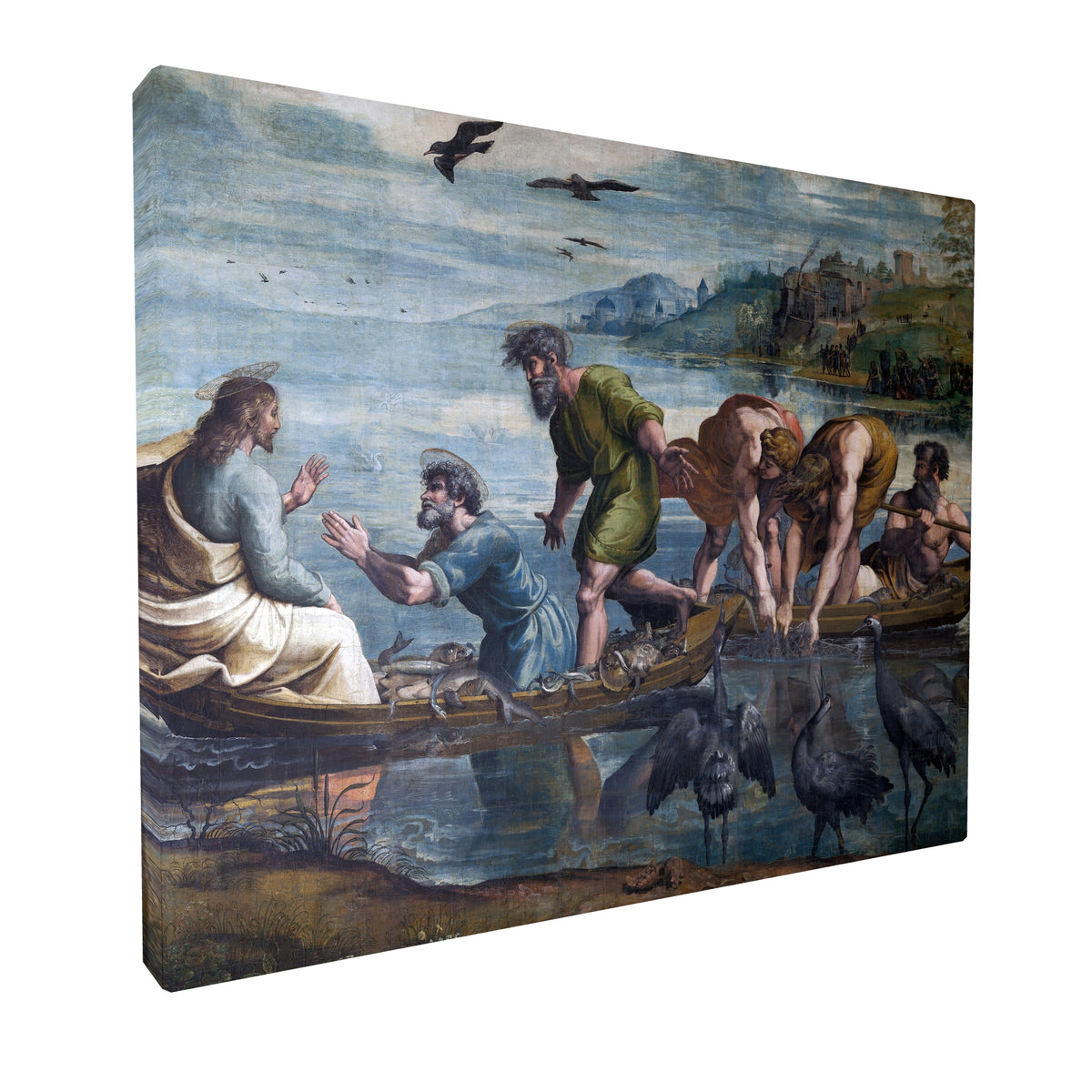 Raphael - Miraculous Draught of Fishes fine art Giclée canvas print, gallery wrapped and ready to hang