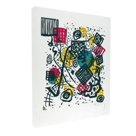 Wassily Kandinsky - Small Worlds V fine art Giclée canvas print, gallery wrapped and ready to hang
