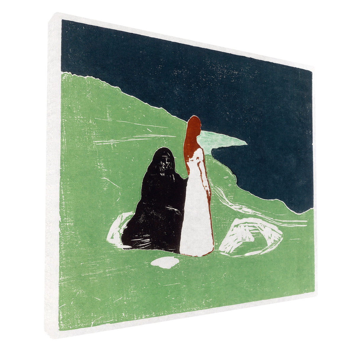 Edvard Munch - Two Women Green Shore fine art Giclée canvas print, gallery wrapped and ready to hang