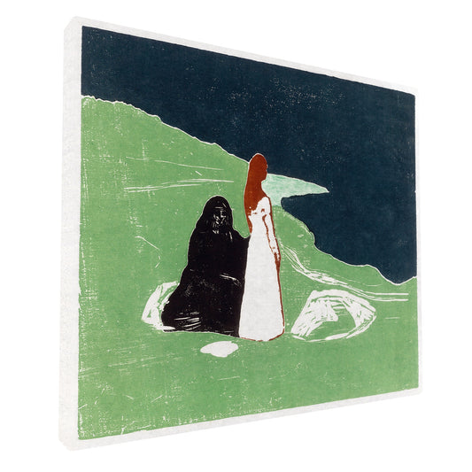 Edvard Munch - Two Women Green Shore fine art Giclée canvas print, gallery wrapped and ready to hang