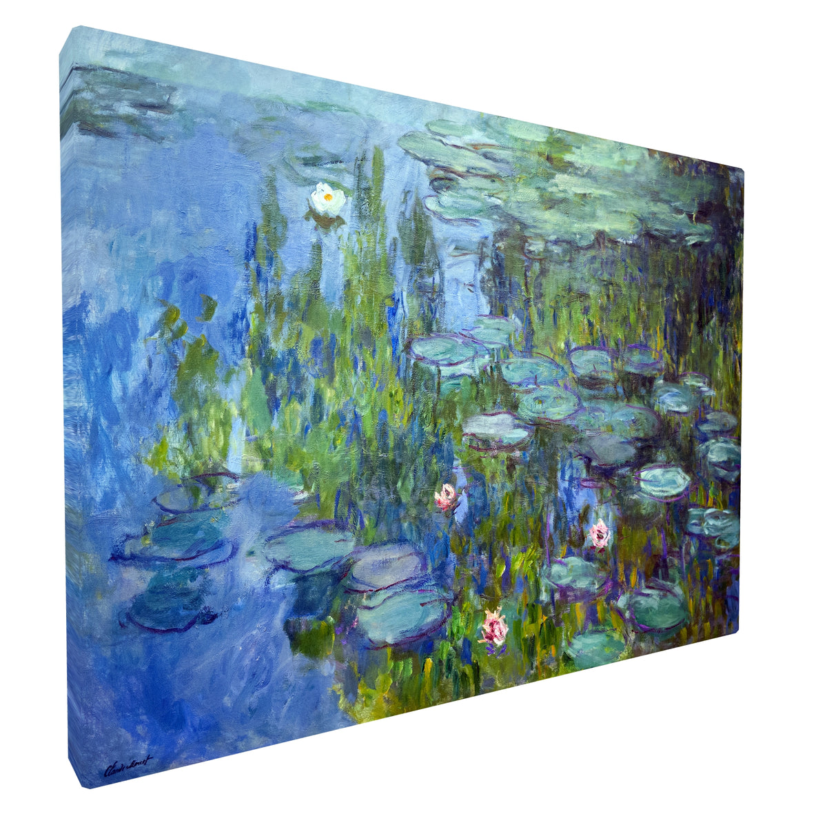 Claude Monet - Water Lilies fine art Giclée canvas print, gallery wrapped and ready to hang