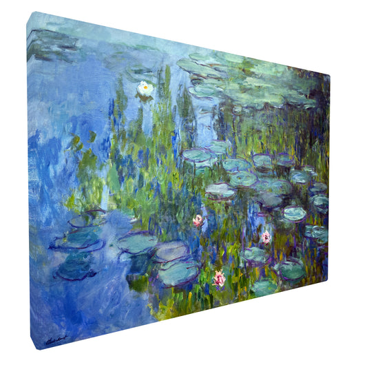Claude Monet - Water Lilies fine art Giclée canvas print, gallery wrapped and ready to hang