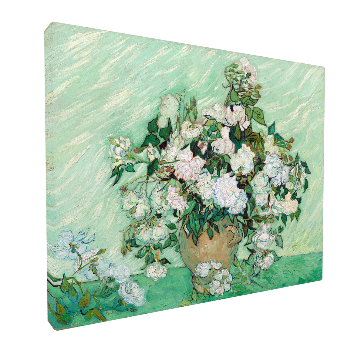 Vincent van Gogh - Roses fine art Giclée canvas print, gallery wrapped and ready to hang