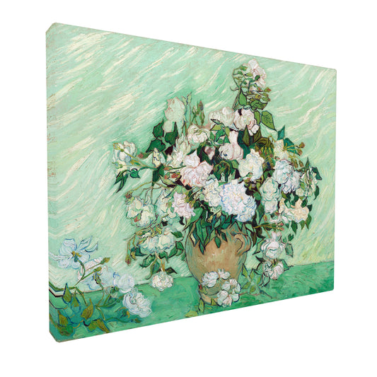Vincent van Gogh - Roses fine art Giclée canvas print, gallery wrapped and ready to hang