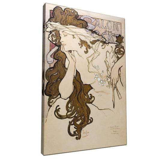 Alphonse Mucha - – Salon des Cent fine art Giclée canvas print, gallery wrapped and ready to hang