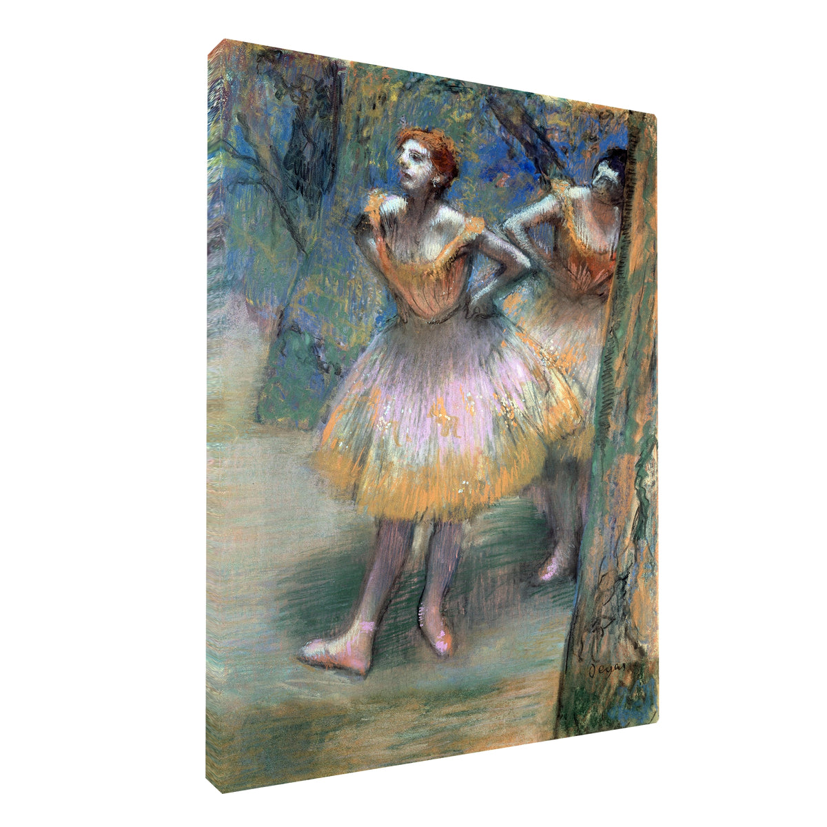 Edgar Degas - Two Dancers 1874 fine art Giclée canvas print, gallery wrapped and ready to hang