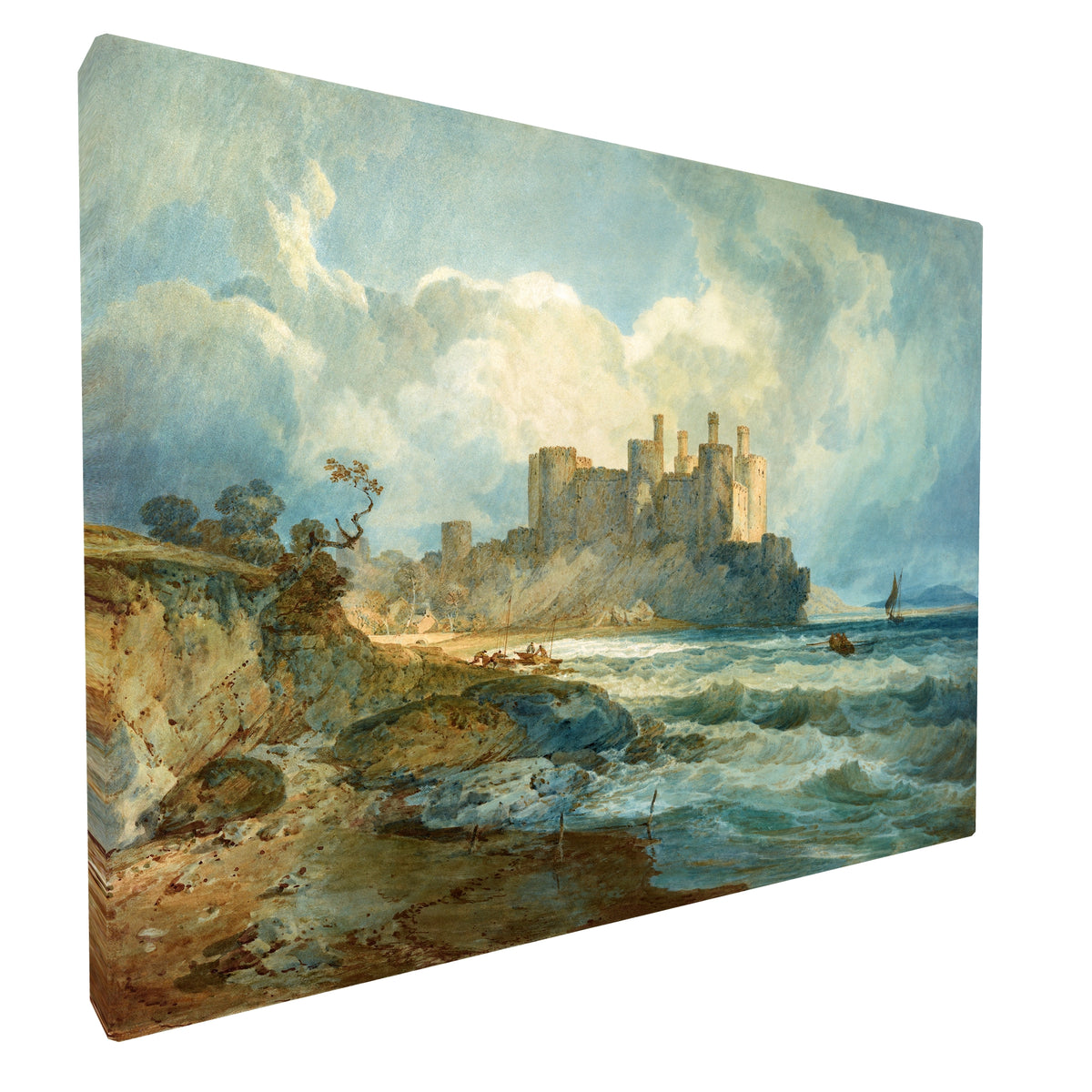 William Turner - Conway Castle North Wales fine art Giclée canvas print, gallery wrapped and ready to hang
