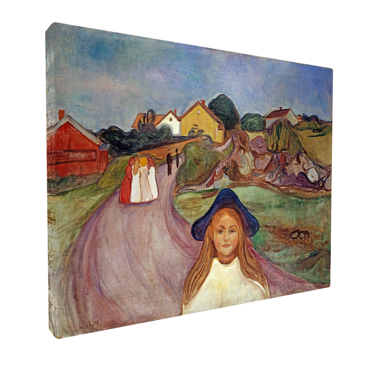 Edvard Munch - Street in Åsgårdstrand fine art Giclée canvas print, gallery wrapped and ready to hang