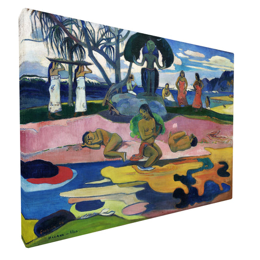 Paul Gauguin - Day of the God Mahana no Atua fine art Giclée canvas print, gallery wrapped and ready to hang