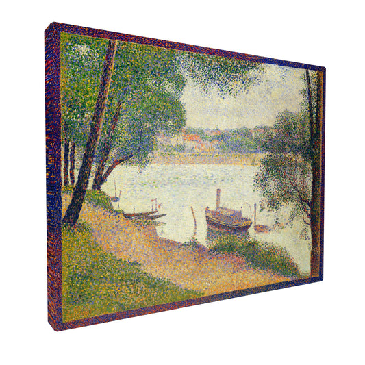 Georges Seurat - Gray Weather fine art Giclée canvas print, gallery wrapped and ready to hang