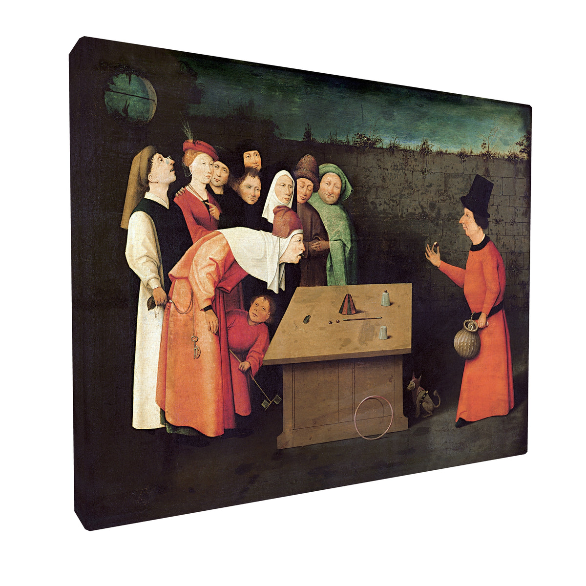 Hieronymus Bosch - The Conjurer fine art Giclée canvas print, gallery wrapped and ready to hang