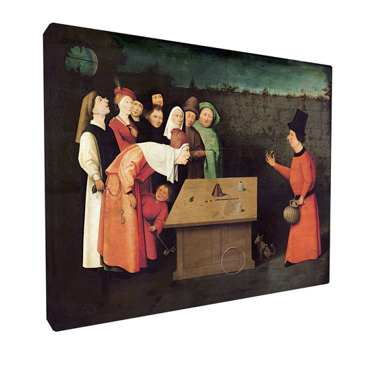 Hieronymus Bosch - The Conjurer fine art Giclée canvas print, gallery wrapped and ready to hang