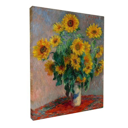 Claude Monet - Sunflowers fine art Giclée canvas print, gallery wrapped and ready to hang