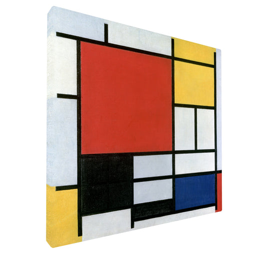 Piet Mondrian - Composition with Red, Yellow, Blue and Black fine art Giclée canvas print, gallery wrapped and ready to hang