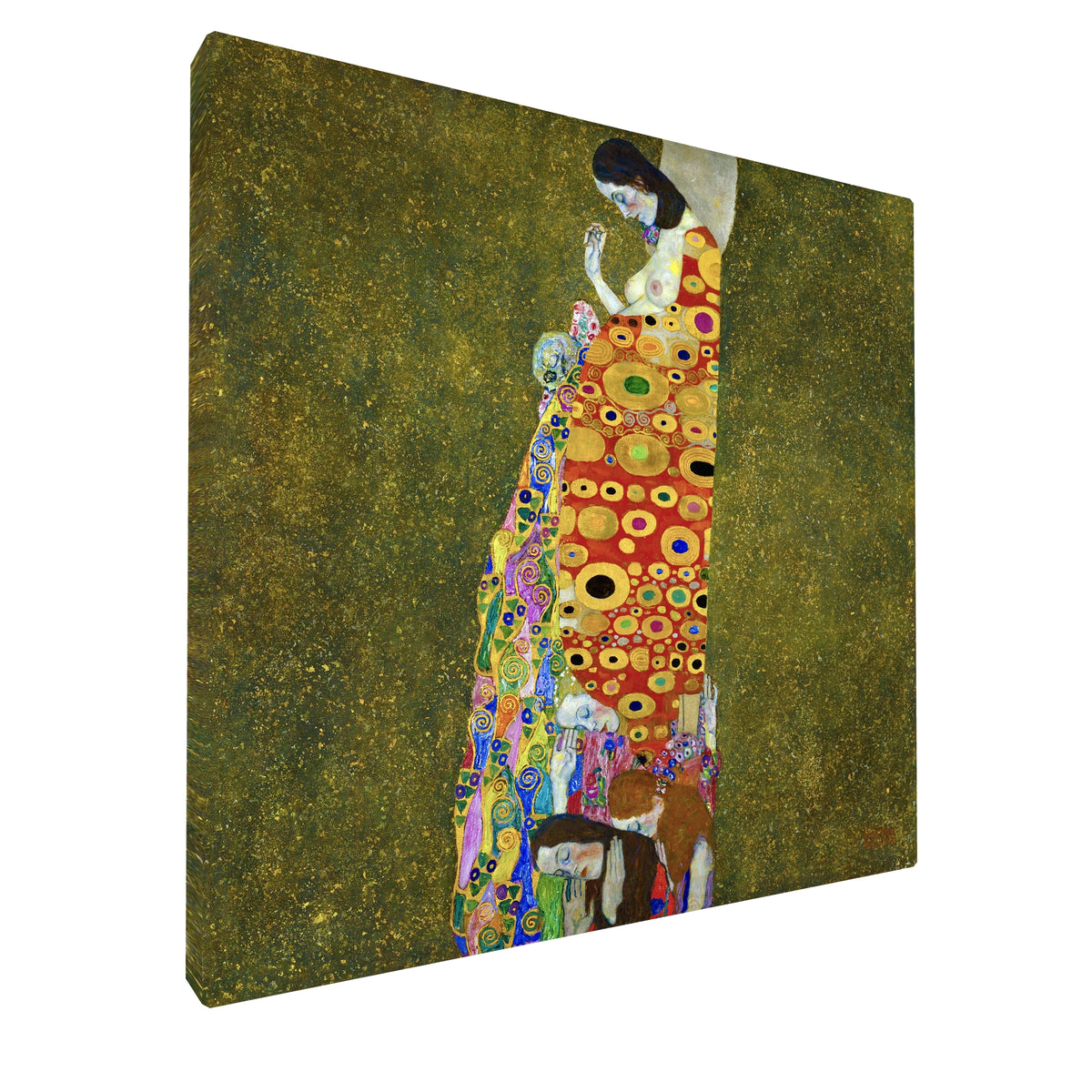 Gustav Klimt - Hope II fine art Giclée canvas print, gallery wrapped and ready to hang