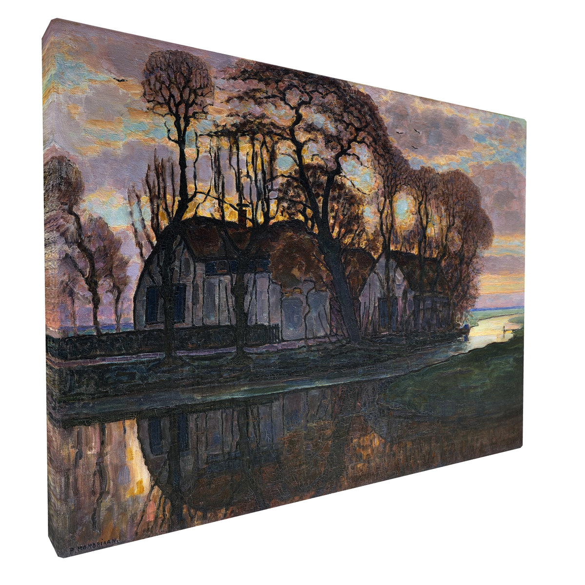 Piet Mondrian - Farm Near Duivendrecht fine art Giclée canvas print, gallery wrapped and ready to hang