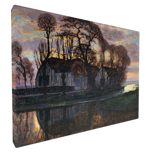 Piet Mondrian - Farm Near Duivendrecht fine art Giclée canvas print, gallery wrapped and ready to hang