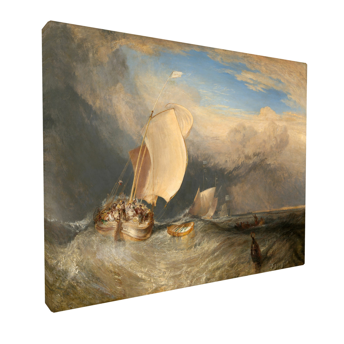 William Turner - Fishing Boats with Hucksters fine art Giclée canvas print, gallery wrapped and ready to hang