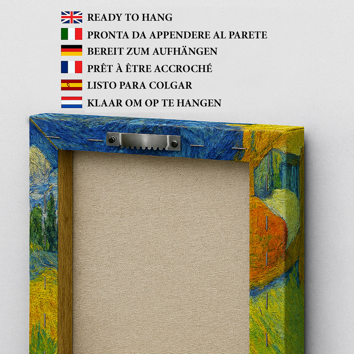 Ready-to-hang gallery wrapped construction of Claude Monet - Bridge at Argenteuil Giclée canvas print